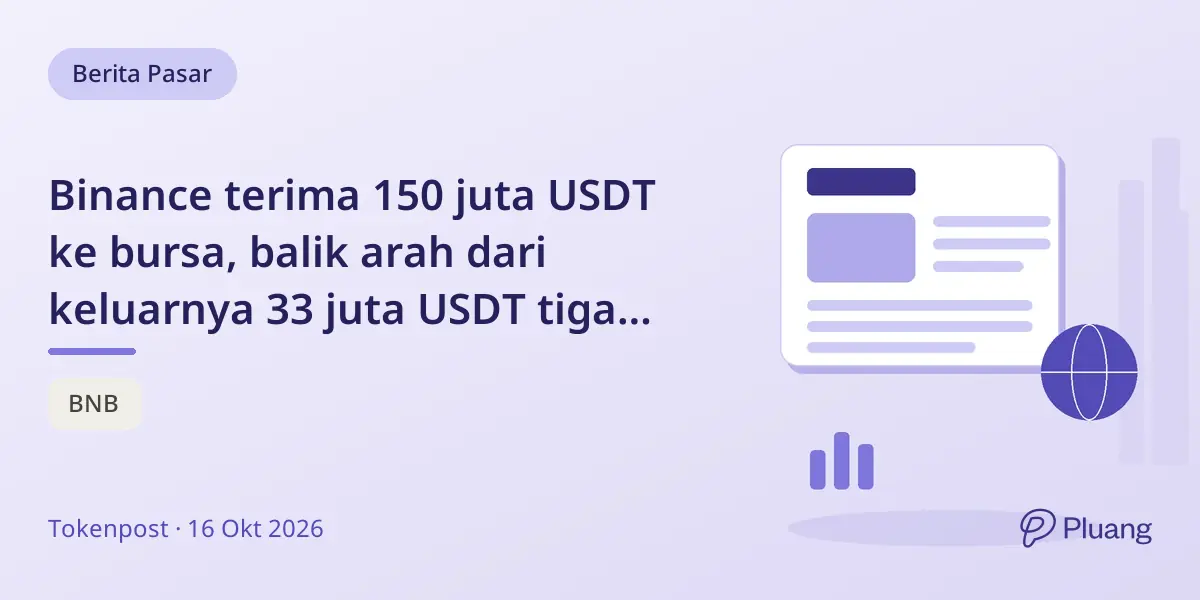 Binance terima 150 juta USDT ke bursa, balik arah dari keluarnya 33 juta USDT tiga hari lalu