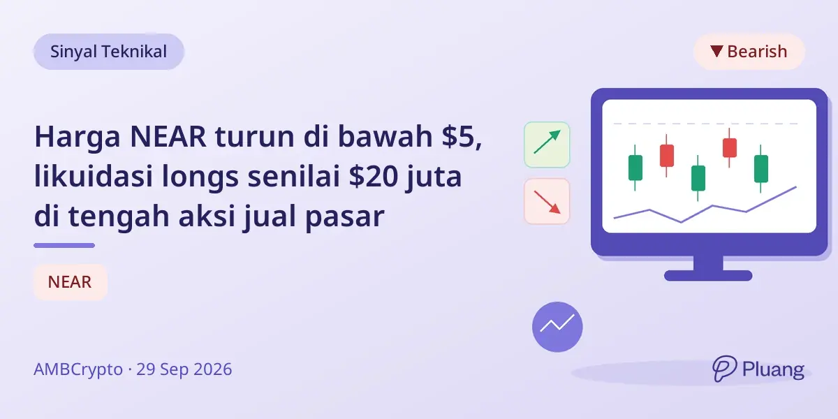 Harga NEAR turun di bawah $5, likuidasi longs senilai $20 juta di tengah aksi jual pasar