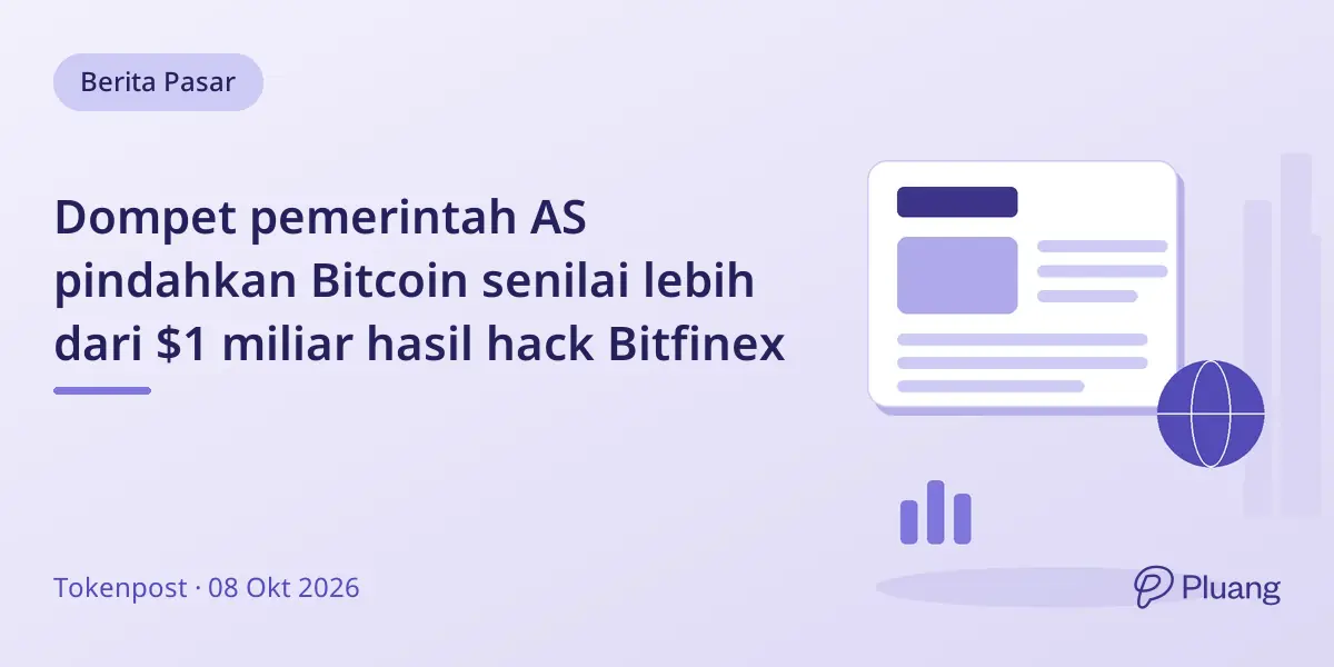 Dompet pemerintah AS pindahkan Bitcoin senilai lebih dari $1 miliar hasil hack Bitfinex