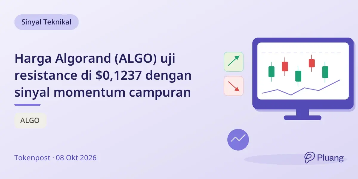 Harga Algorand (ALGO) uji resistance di $0,1237 dengan sinyal momentum campuran