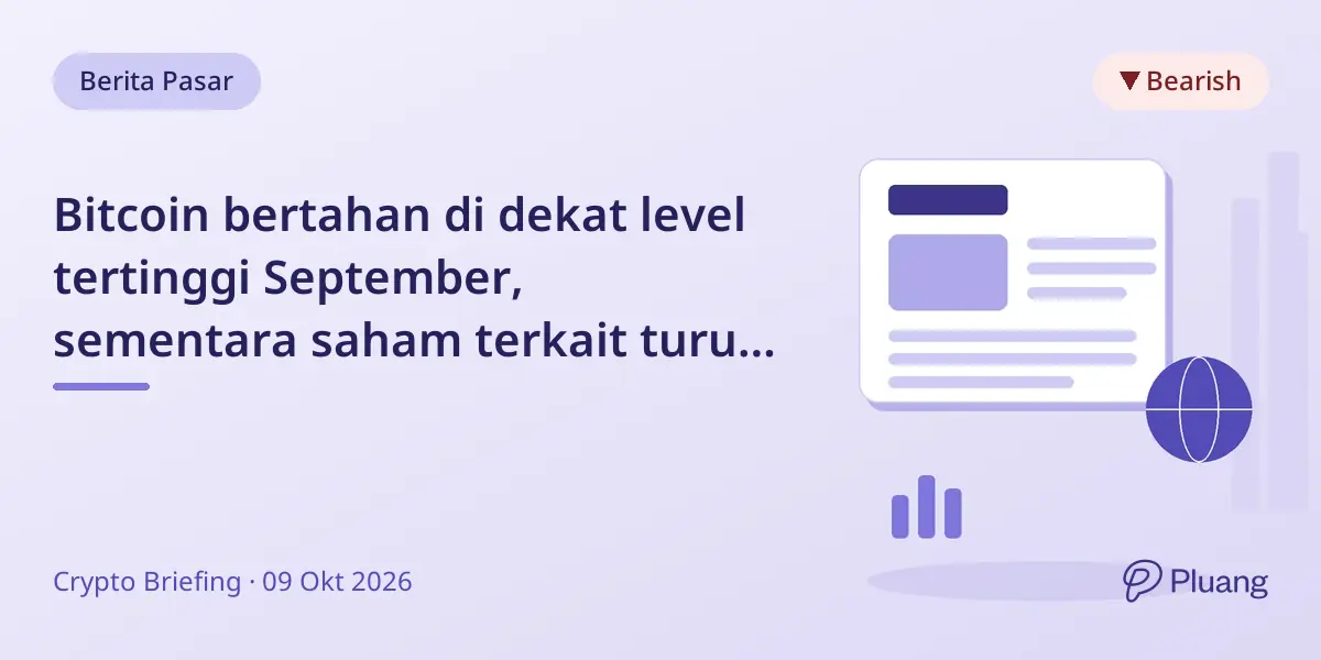 Bitcoin bertahan di dekat level tertinggi September, sementara saham terkait turun tajam awal Oktober.