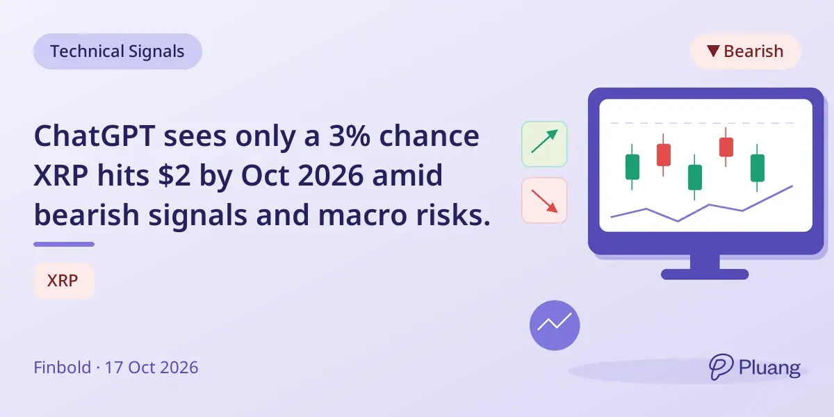 ChatGPT sees only a 3% chance XRP hits $2 by Oct 2026 amid bearish signals and macro risks.