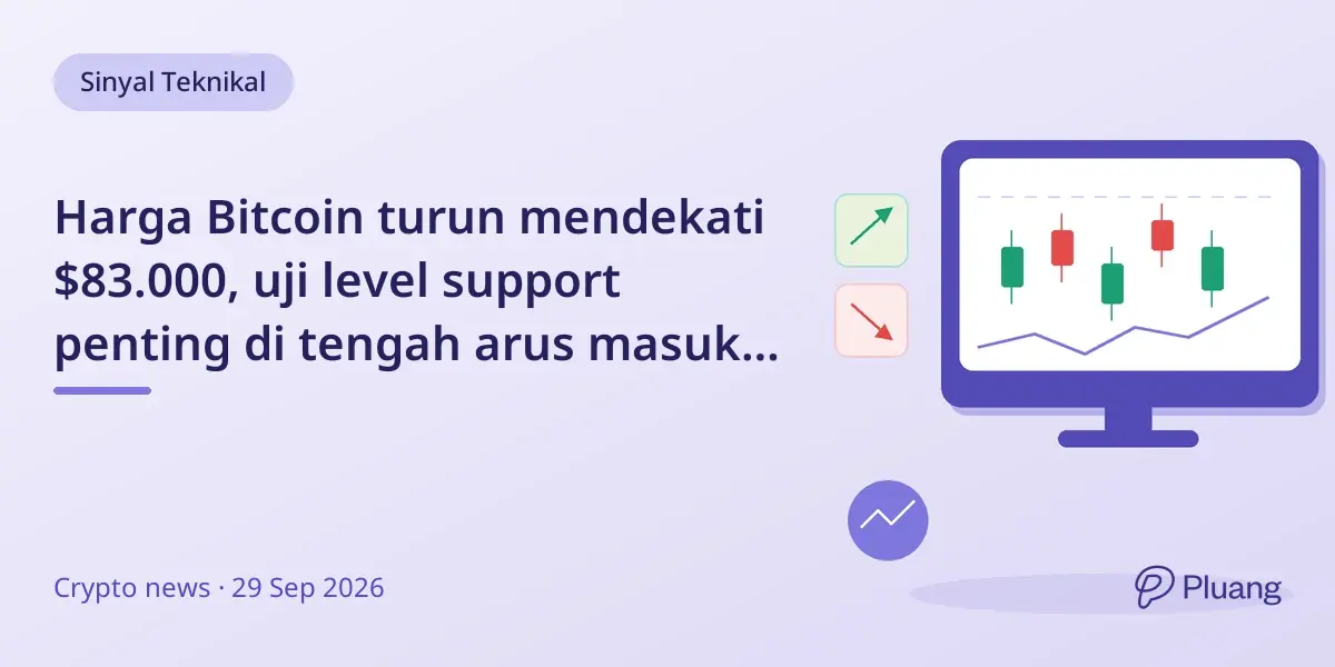 Harga Bitcoin turun mendekati $83.000, uji level support penting di tengah arus masuk ETF dan volatilitas pasar