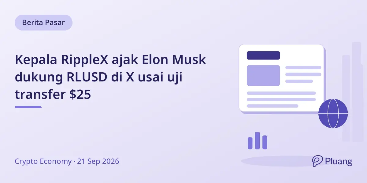 Kepala RippleX ajak Elon Musk dukung RLUSD di X usai uji transfer $25