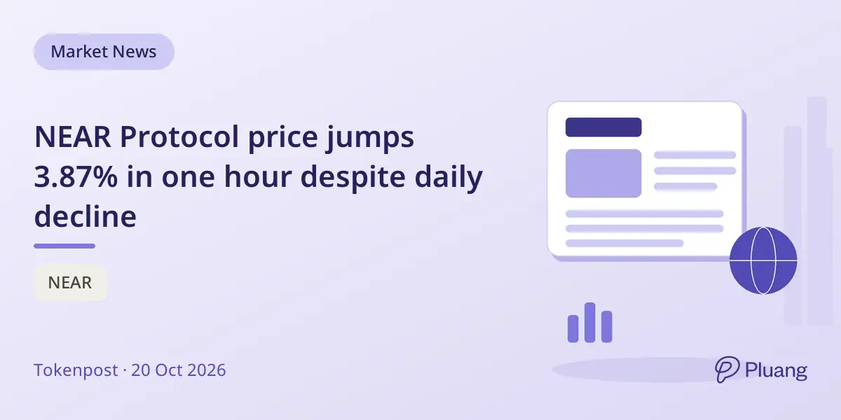 NEAR Protocol price jumps 3.87% in one hour despite daily decline