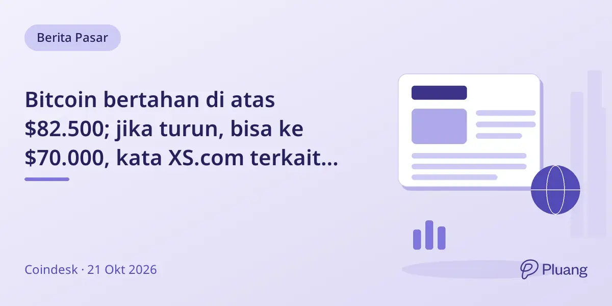 Bitcoin bertahan di atas $82.500; jika turun, bisa ke $70.000, kata XS.com terkait kaitan dengan saham teknologi.