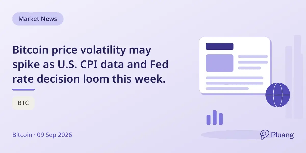Bitcoin price volatility may spike as U.S. CPI data and Fed rate decision loom this week.