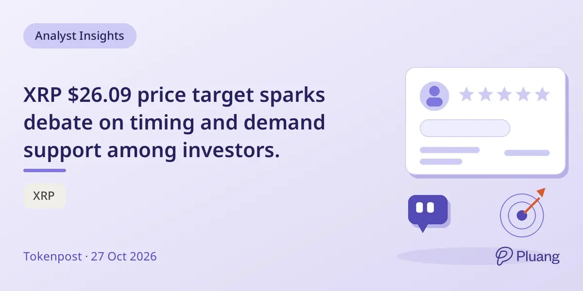 XRP $26.09 price target sparks debate on timing and demand support among investors.