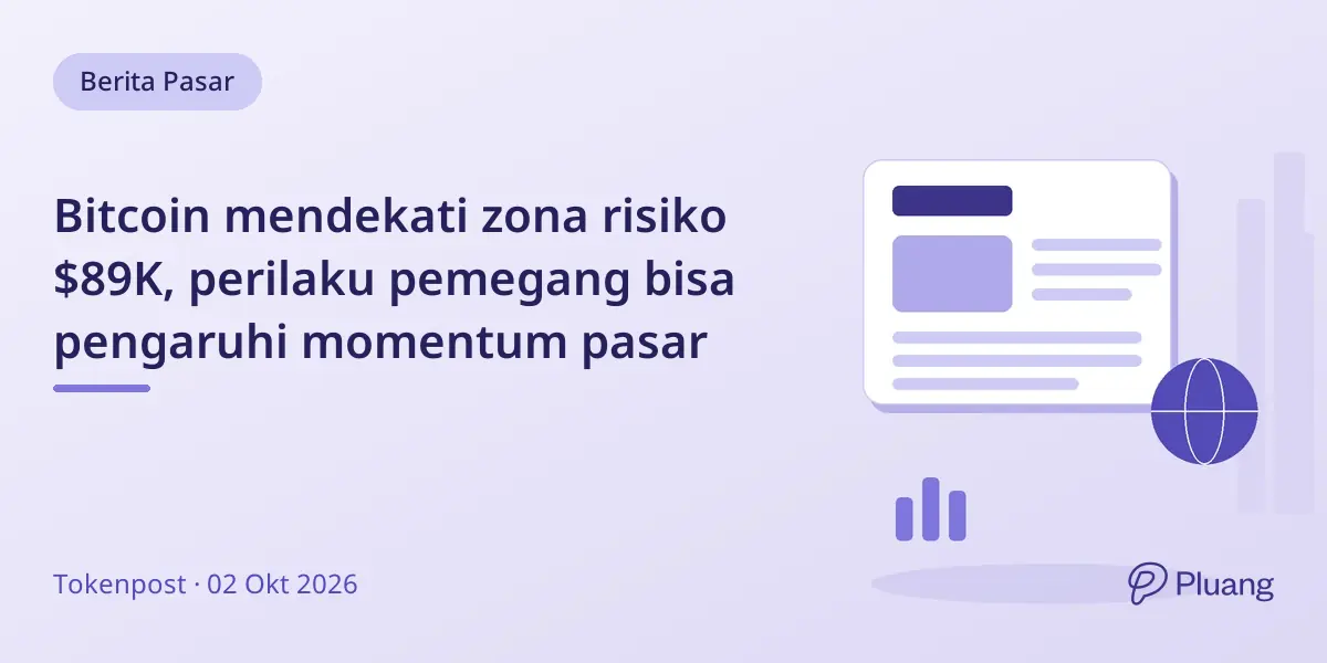 Bitcoin mendekati zona risiko $89K, perilaku pemegang bisa pengaruhi momentum pasar