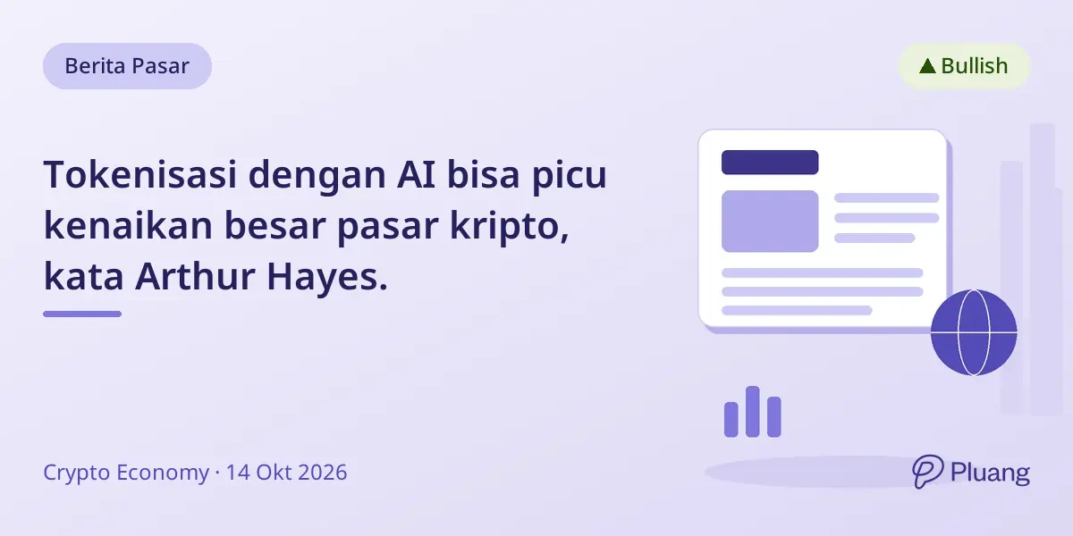 Tokenisasi dengan AI bisa picu kenaikan besar pasar kripto, kata Arthur Hayes.