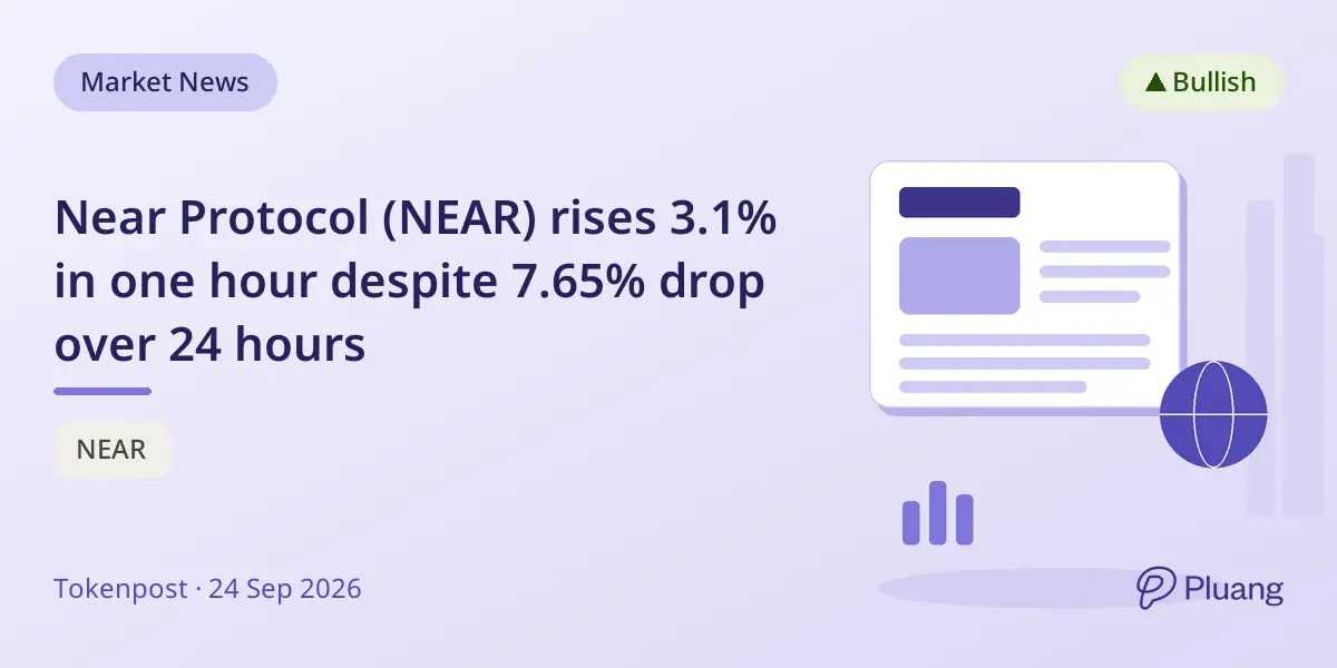 Near Protocol (NEAR) rises 3.1% in one hour despite 7.65% drop over 24 hours