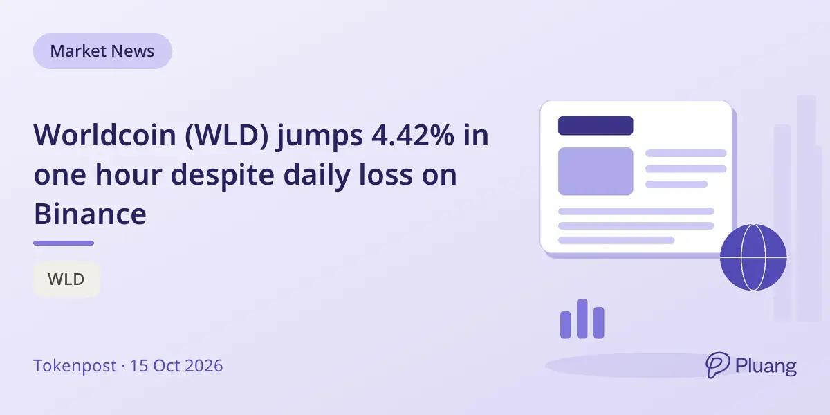 Worldcoin (WLD) jumps 4.42% in one hour despite daily loss on Binance