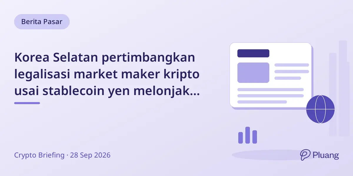 Korea Selatan pertimbangkan legalisasi market maker kripto usai stablecoin yen melonjak tajam.
