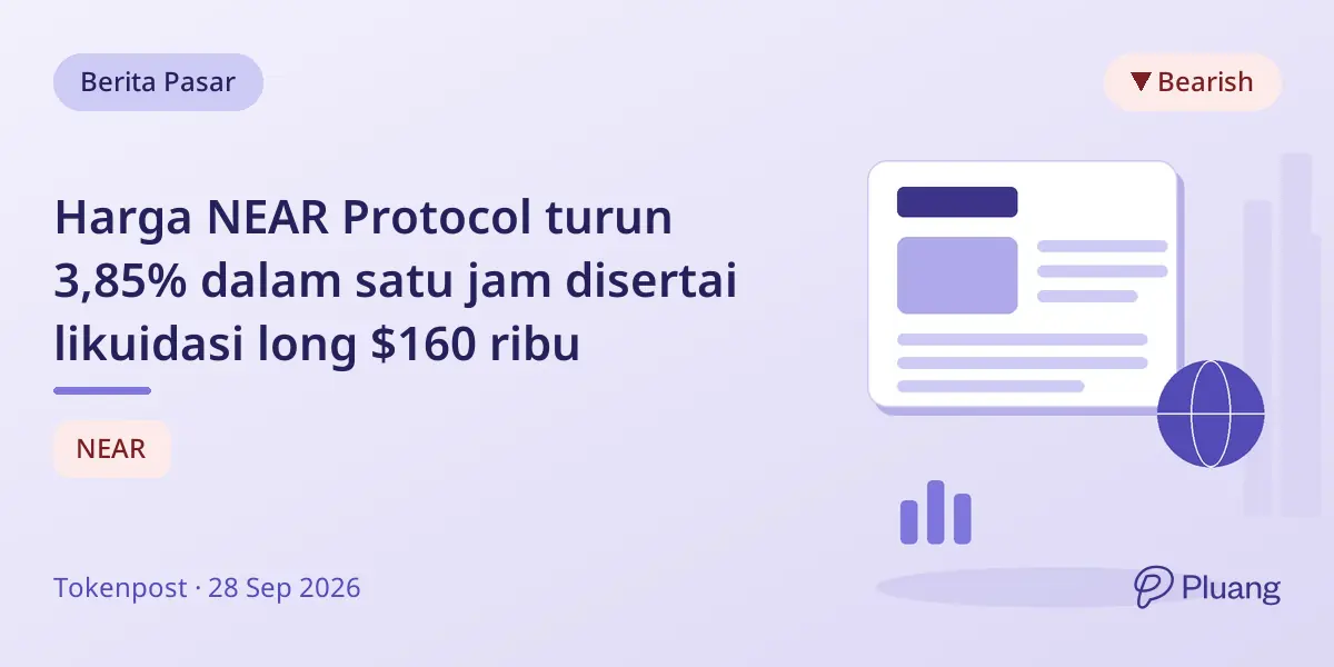 Harga NEAR Protocol turun 3,85% dalam satu jam disertai likuidasi long $160 ribu
