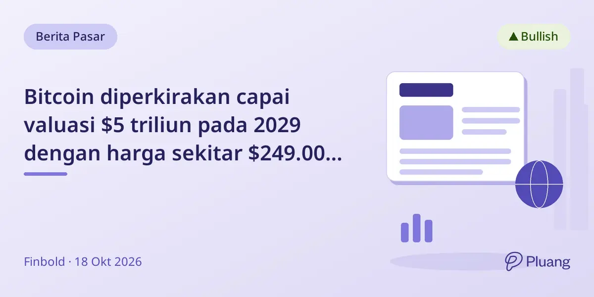 Bitcoin diperkirakan capai valuasi $5 triliun pada 2029 dengan harga sekitar $249.000, menurut prediksi ChatGPT.