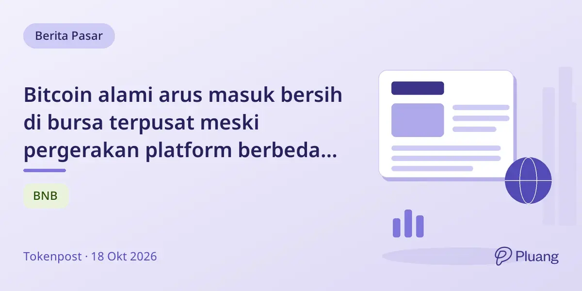 Bitcoin alami arus masuk bersih di bursa terpusat meski pergerakan platform berbeda minggu ini