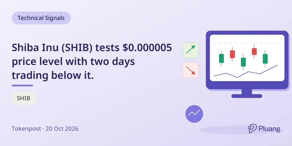 Shiba Inu (SHIB) tests $0.000005 price level with two days trading below it.
