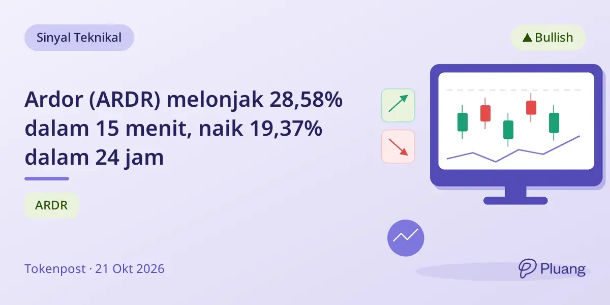 Ardor (ARDR) melonjak 28,58% dalam 15 menit, naik 19,37% dalam 24 jam