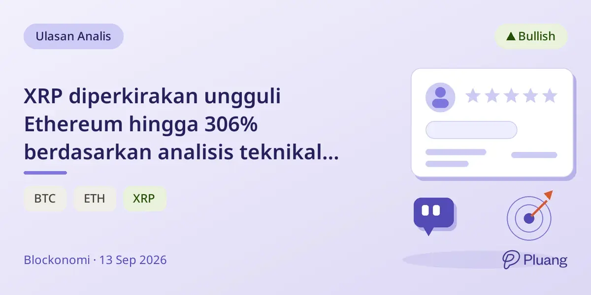 XRP diperkirakan ungguli Ethereum hingga 306% berdasarkan analisis teknikal rasio XRP/ETH.