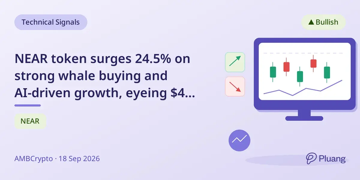 NEAR token surges 24.5% on strong whale buying and AI-driven growth, eyeing $4 target.