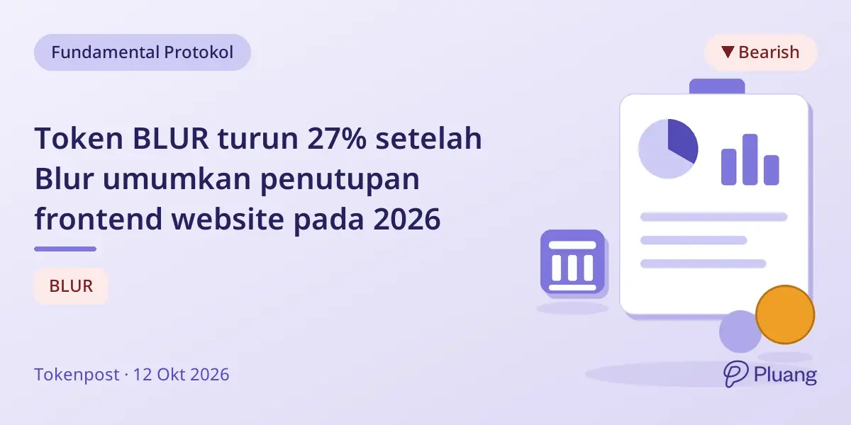 Token BLUR turun 27% setelah Blur umumkan penutupan frontend website pada 2026