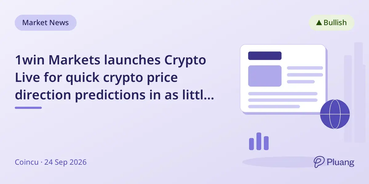 1win Markets launches Crypto Live for quick cry...