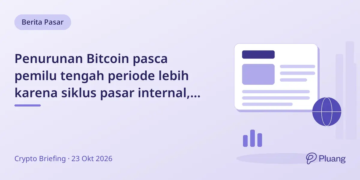 Penurunan Bitcoin pasca pemilu tengah periode lebih karena siklus pasar internal, bukan efek pemilu AS.