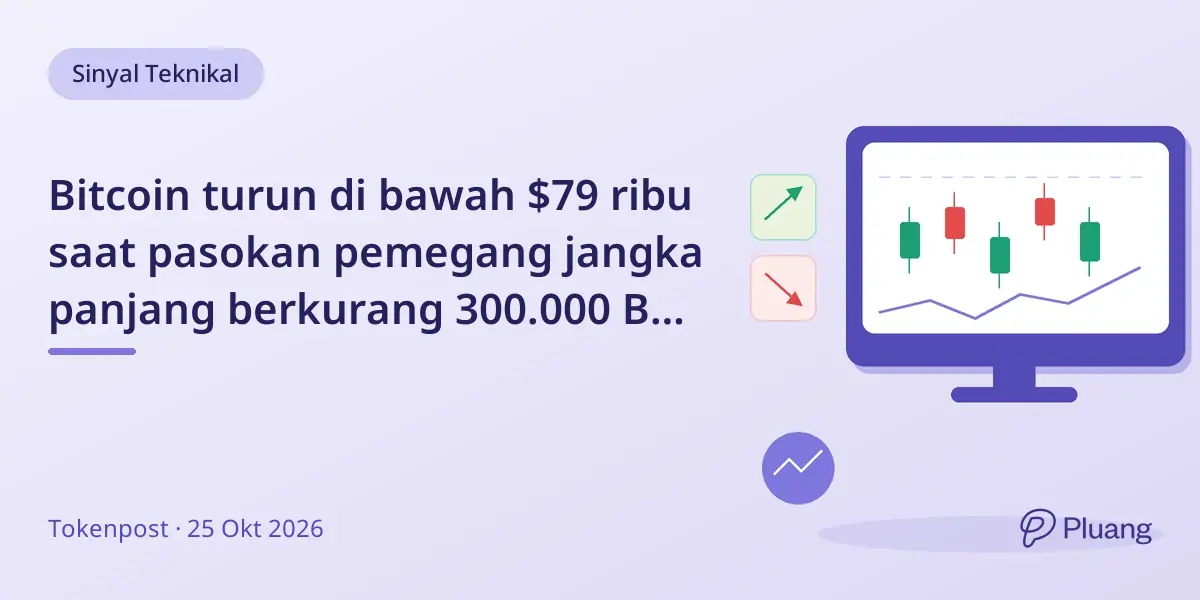 Bitcoin turun di bawah $79 ribu saat pasokan pemegang jangka panjang berkurang 300.000 BTC sejak Agustus
