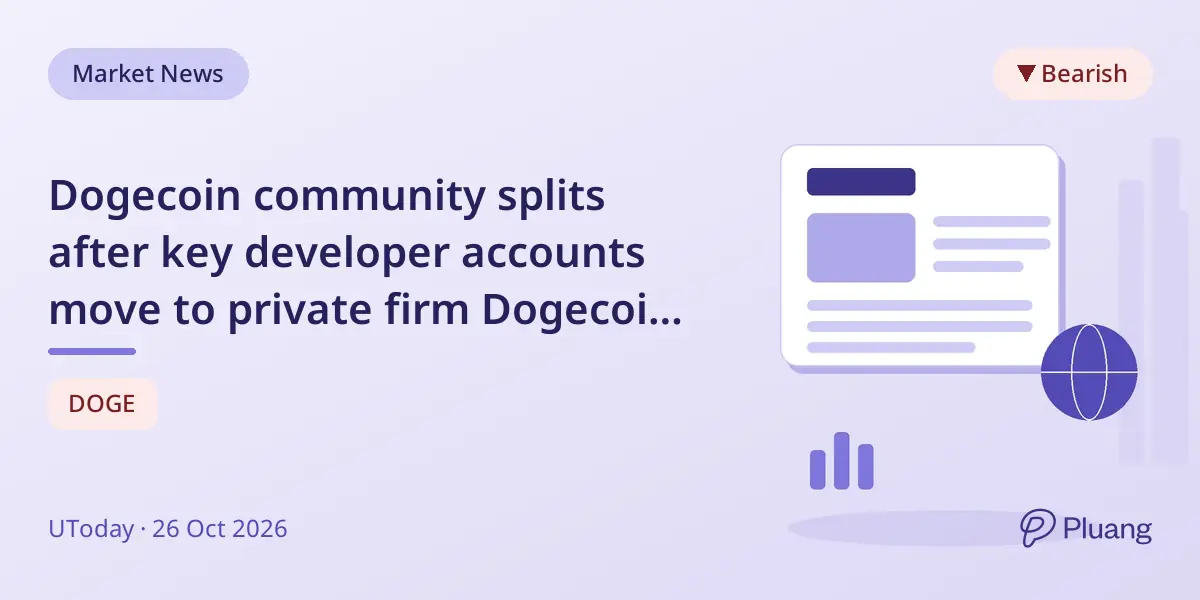 Dogecoin community splits after key developer accounts move to private firm Dogecoin Labs