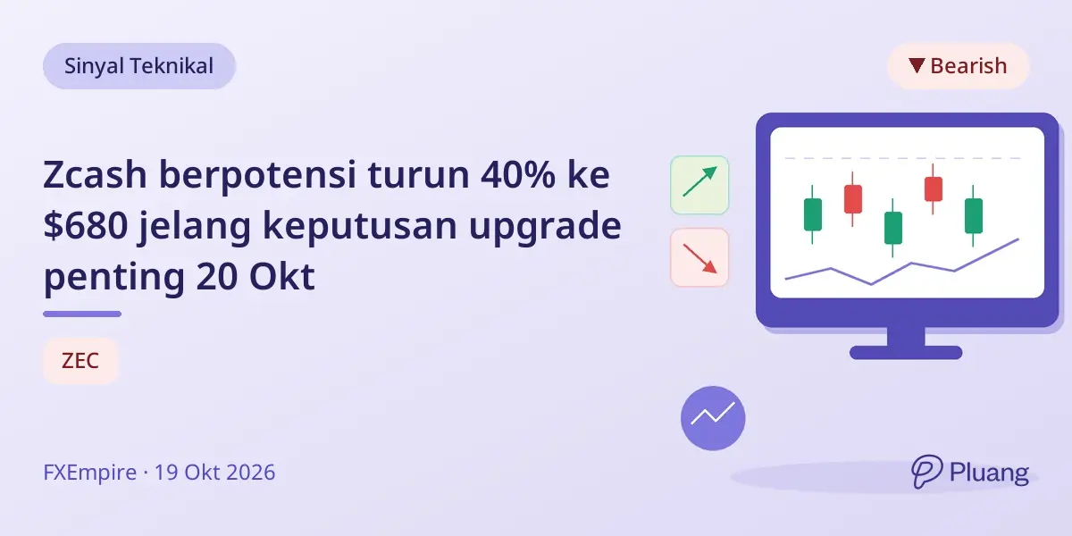 Zcash berpotensi turun 40% ke $680 jelang keputusan upgrade penting 20 Okt