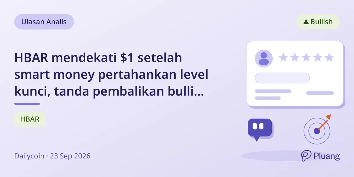 HBAR mendekati $1 setelah smart money pertahankan level kunci, tanda pembalikan bullish dan rekor baru.