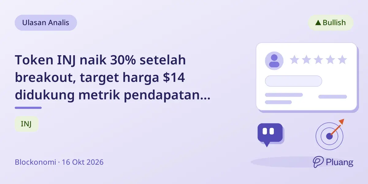 Token INJ naik 30% setelah breakout, target harga $14 didukung metrik pendapatan kuat dan buyback token.
