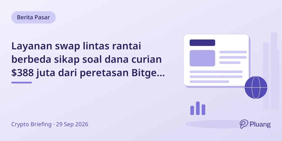 Layanan swap lintas rantai berbeda sikap soal dana curian $388 juta dari peretasan Bitget, NEAR blokir $50 juta