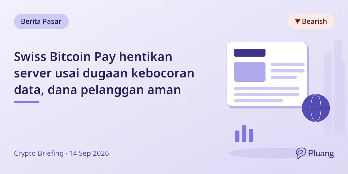 Swiss Bitcoin Pay hentikan server usai dugaan kebocoran data, dana pelanggan aman