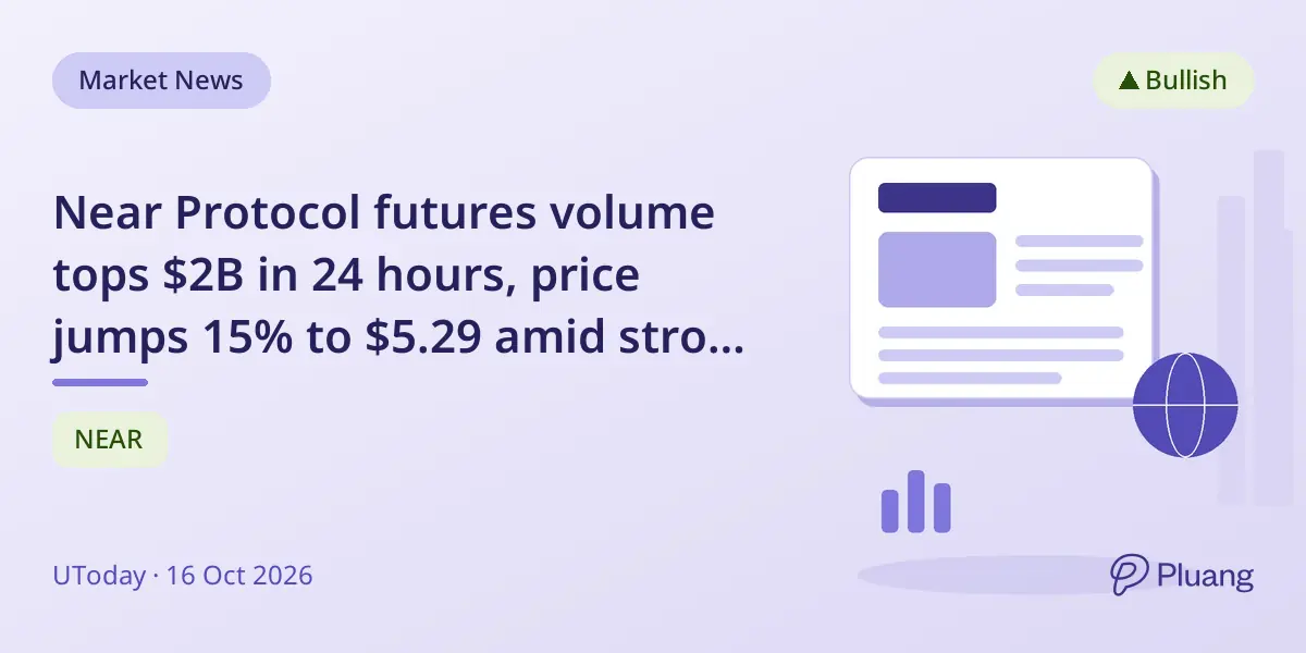Near Protocol futures volume tops $2B in 24 hours, price jumps 15% to $5.29 amid strong bullish momentum