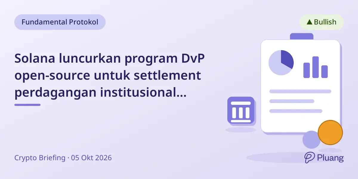 Solana luncurkan program DvP open-source untuk settlement perdagangan institusional instan.