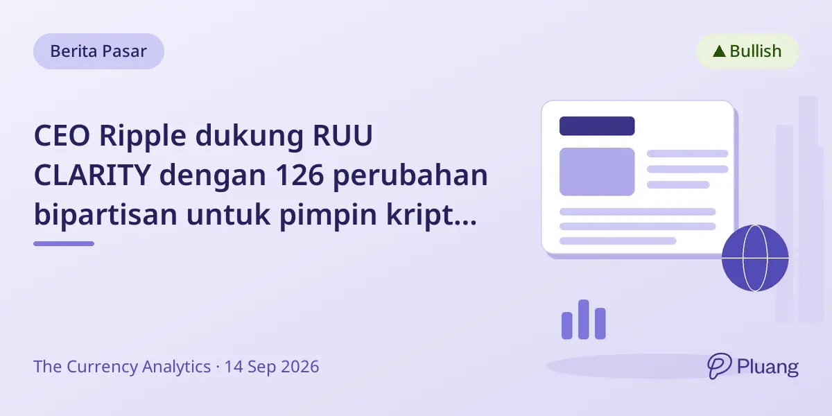CEO Ripple dukung RUU CLARITY dengan 126 perubahan bipartisan untuk pimpin kripto AS.