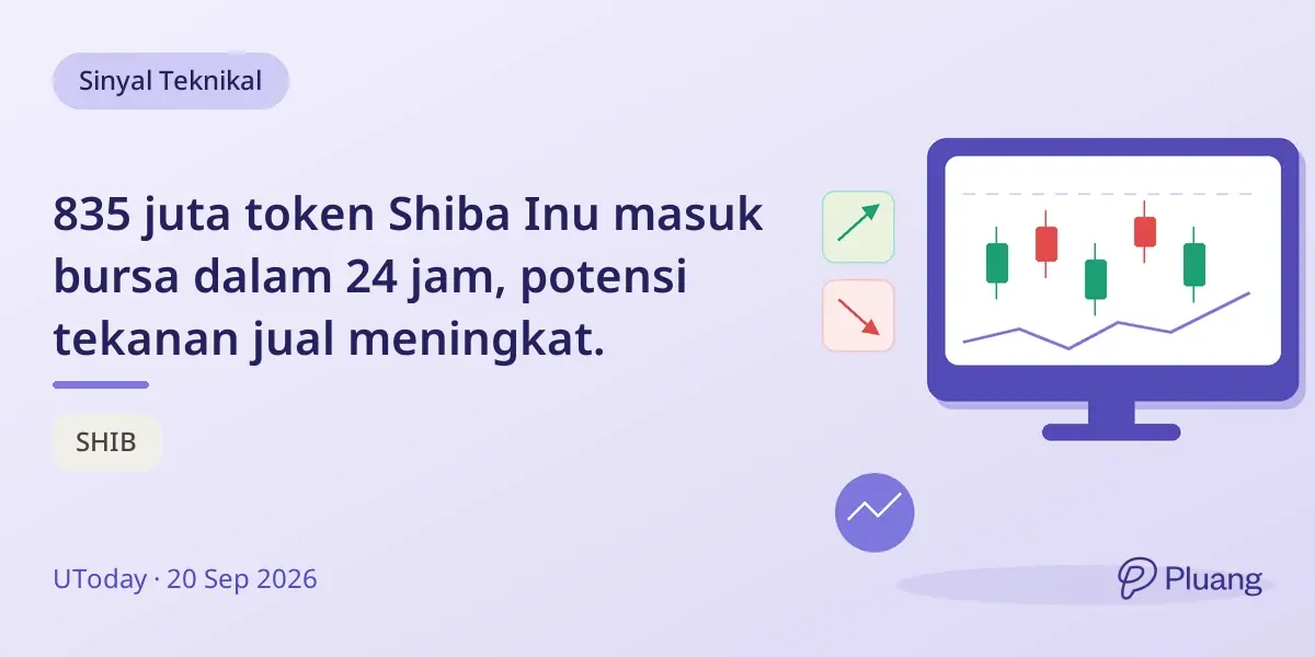 835 juta token Shiba Inu masuk bursa dalam 24 jam, potensi tekanan jual meningkat.