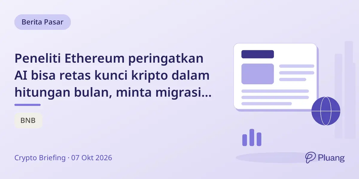 Peneliti Ethereum peringatkan AI bisa retas kunci kripto dalam hitungan bulan, minta migrasi aset segera.