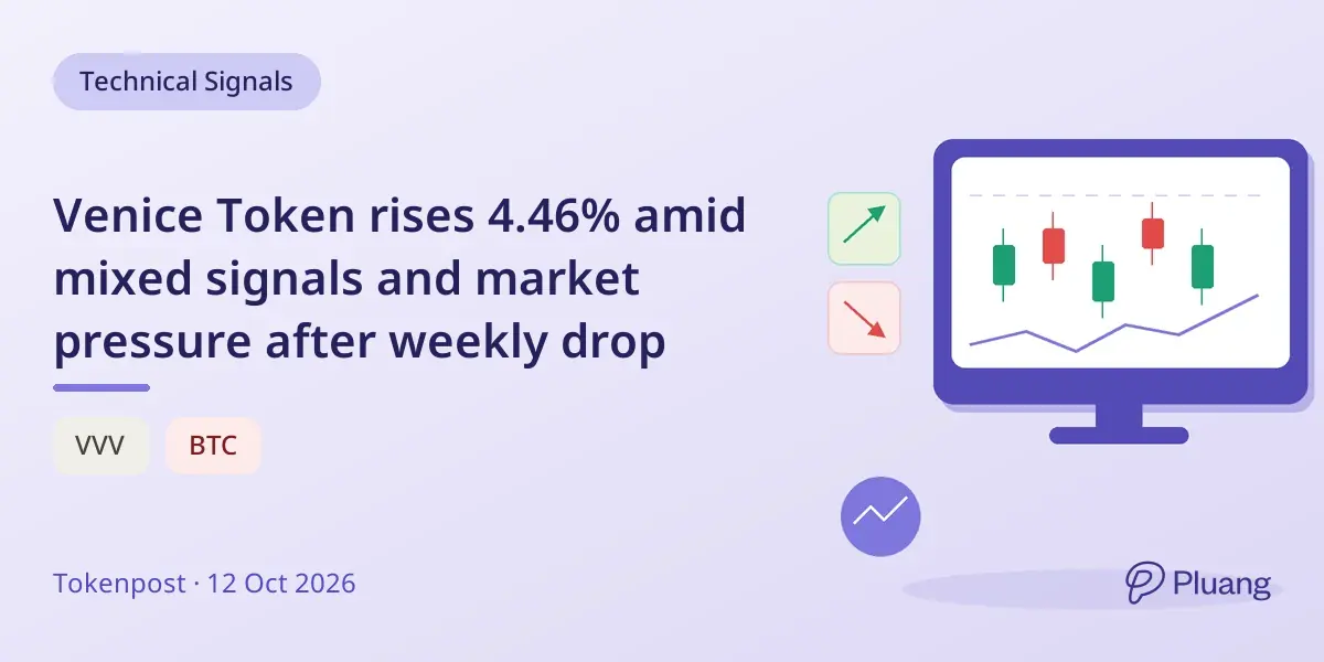 Venice Token rises 4.46% amid mixed signals and market pressure after weekly drop