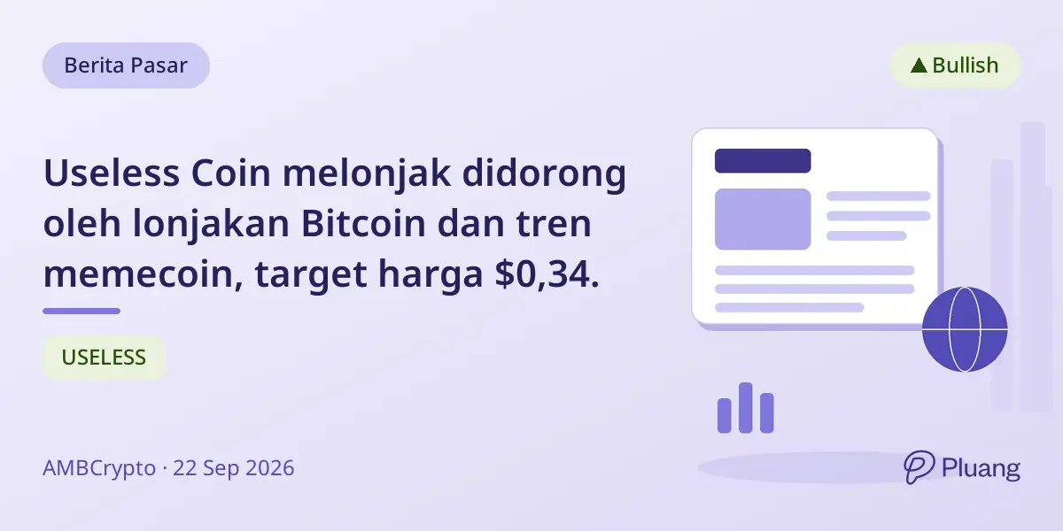 Useless Coin melonjak didorong oleh lonjakan Bitcoin dan tren memecoin, target harga $0,34.