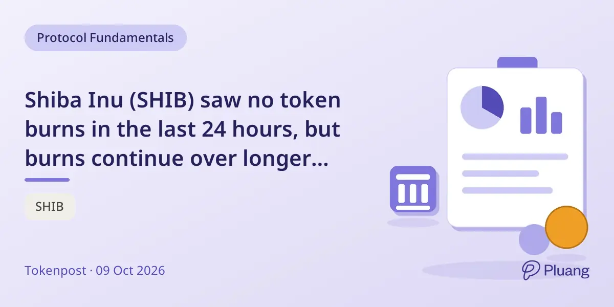 Shiba Inu (SHIB) saw no token burns in the last 24 hours, but burns continue over longer periods.