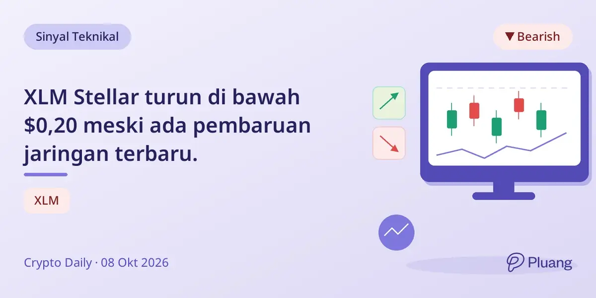 XLM Stellar turun di bawah $0,20 meski ada pembaruan jaringan terbaru.