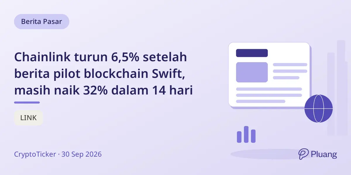 Chainlink turun 6,5% setelah berita pilot blockchain Swift, masih naik 32% dalam 14 hari