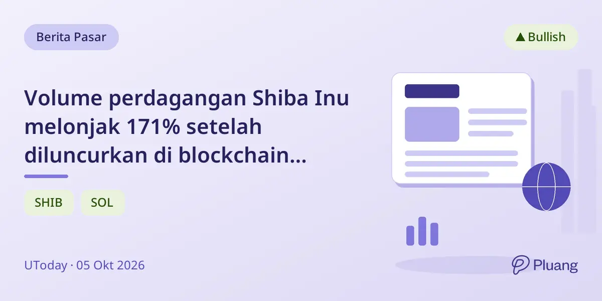 Volume perdagangan Shiba Inu melonjak 171% setelah diluncurkan di blockchain Solana