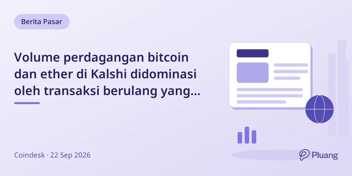 Volume perdagangan bitcoin dan ether di Kalshi didominasi oleh transaksi berulang yang tidak biasa.