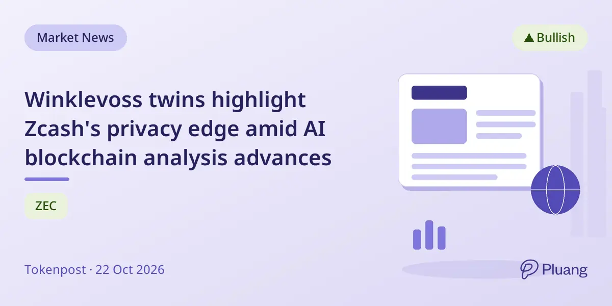 Winklevoss twins highlight Zcash's privacy edge amid AI blockchain analysis advances