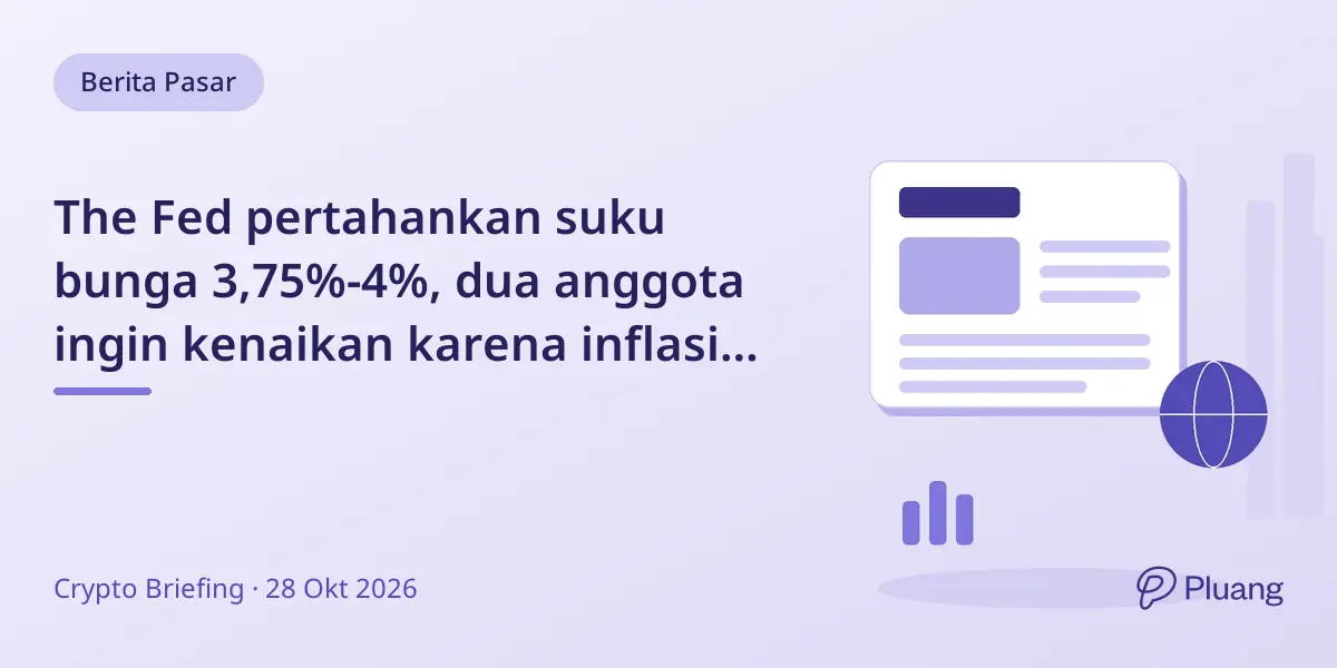 The Fed pertahankan suku bunga 3,75%-4%, dua anggota ingin kenaikan karena inflasi tinggi.
