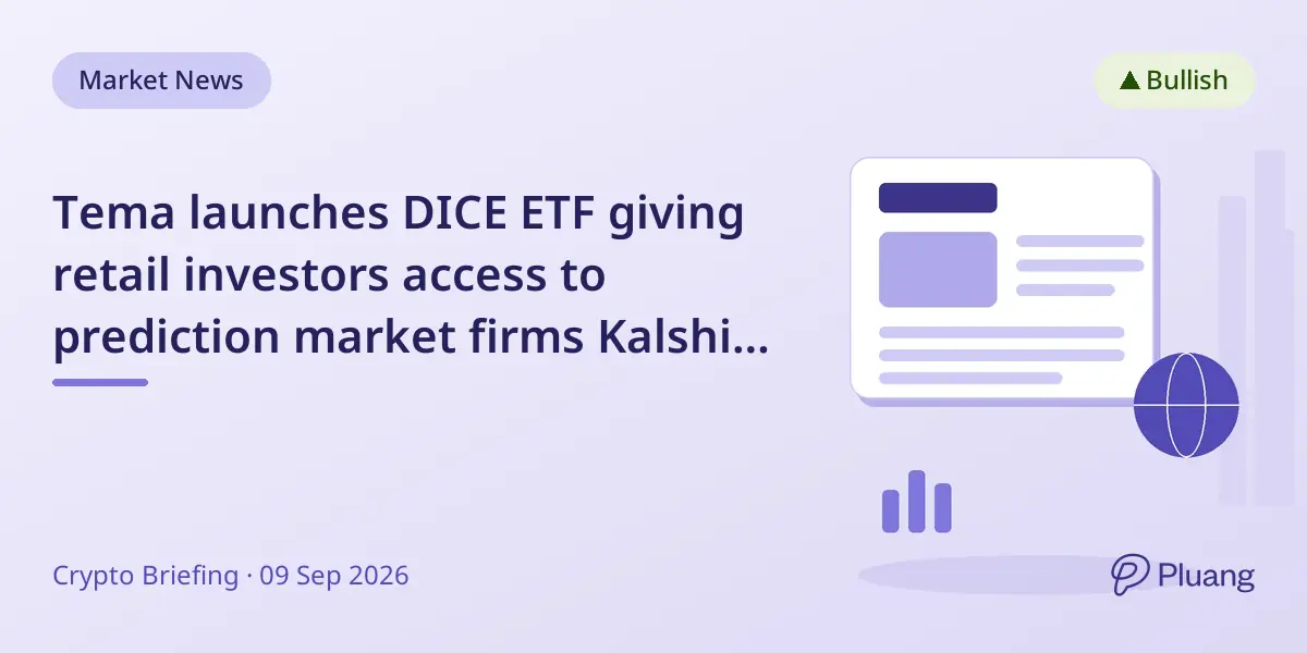 Tema launches DICE ETF giving retail investors access to prediction market firms Kalshi and Polymarket.