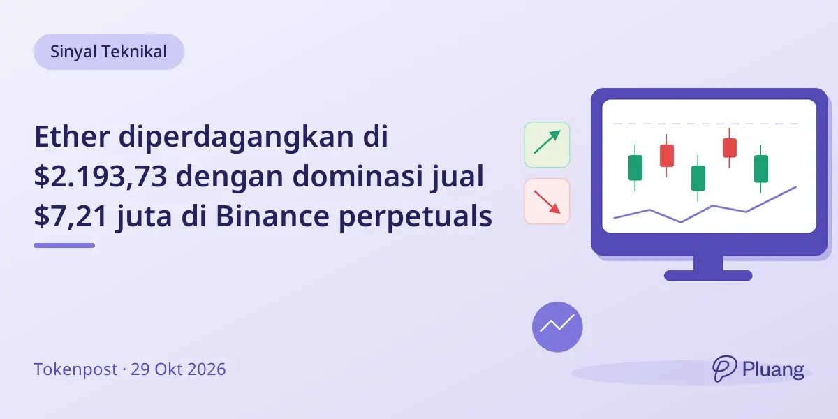 Ether diperdagangkan di $2.193,73 dengan dominasi jual $7,21 juta di Binance perpetuals